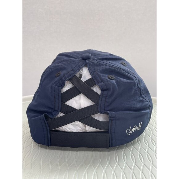 Glove It Augusta Cap Women OS Crisscross Strap Detail Lime Green Navy Blue NEW - Picture 3 of 6